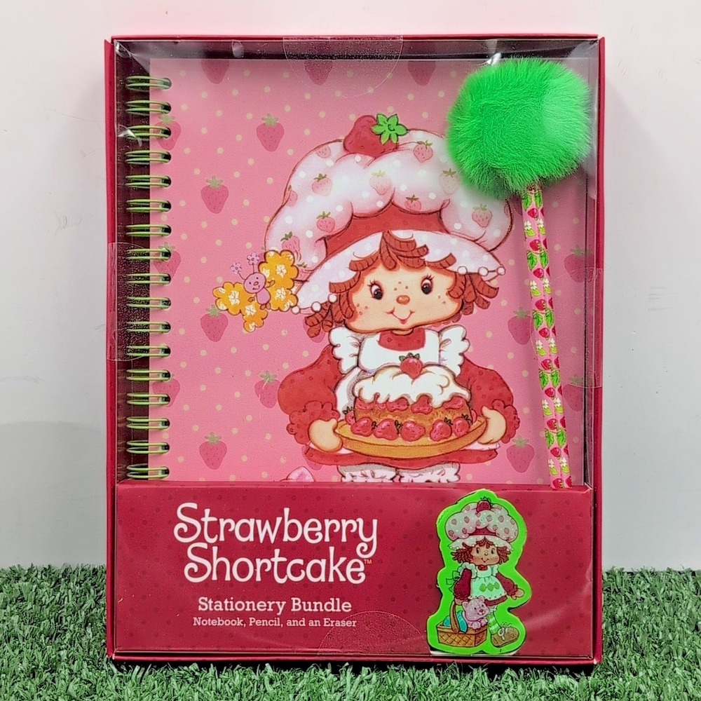 Strawberry Shortcake Stationary Bundle Set With Notebook, Pen & Eraser - New